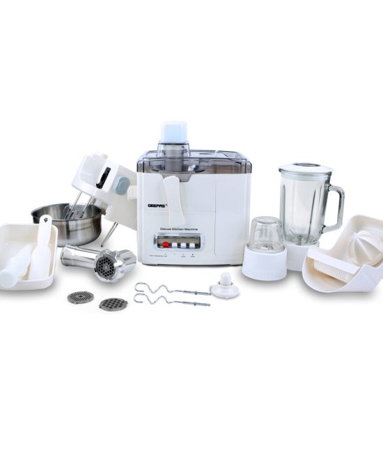 Geepas GSB1650 10-in-1 Food Processor & Juicer | 400W Multi-Functional Blender, Smoothie Maker, Chopper & Grinder | 1.5L Jar, 2-Speed Pulse, Ice Crusher, 2 Years Warranty