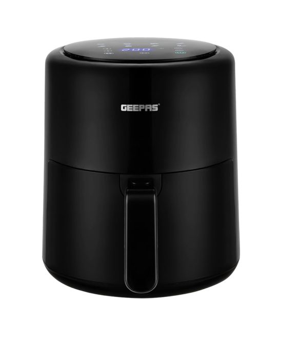 Geepas Digital Air Fryer- GAF37512T/4.0 L Pot, with Vortex Air Frying Technology/Multiple Function, 1-60 Min Timer, Temperature 80-200 Degree Celsius/Touch Screen Control