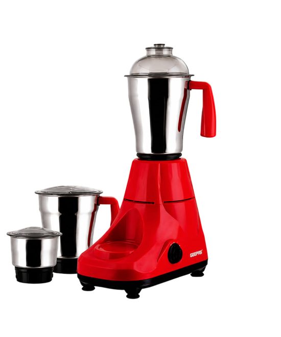 Geepas GSB5081 750W 3-in-1 Mixer Grinder | 3 Stainless Steel Jars | Powerful 750W Copper Motor | 3-Speed Control with Pulse Function | Easy to Clean | 2-Year Warranty
