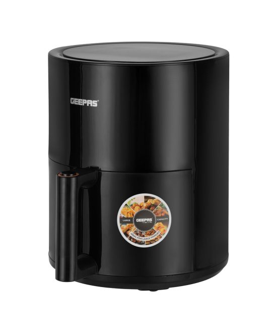 Geepas Digital Air Fryer- GAF37501T/ 4.0 Liter Capacity, Oil Free Cooking, 60 Min Timer, Temperature 80-200 Degree Celsius/ 8 Preset Programs, 2 Years Warranty, Black