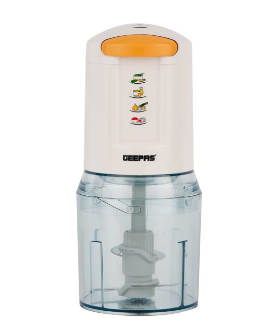 Geepas GC5477 Multi Chopper | 400W Powerful Copper Motor, 0.5L Capacity Bowl, Stainless Steel Double Blades, Safety Lock System | Compact Design, White, 2-Year Warranty