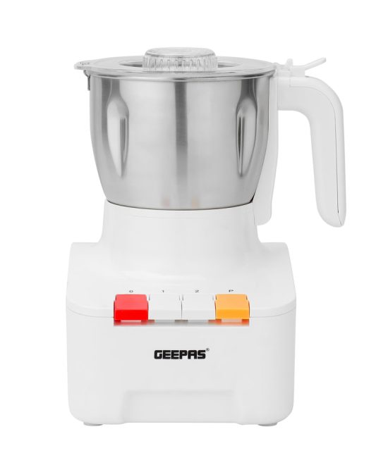 Geepas Food Processor GGC286 | 600W Powerful Motor with Overheat Protection | Stainless Steel Bowl | 2-Speed Piano Button Switch | Safety Lid | 2 Years Warranty