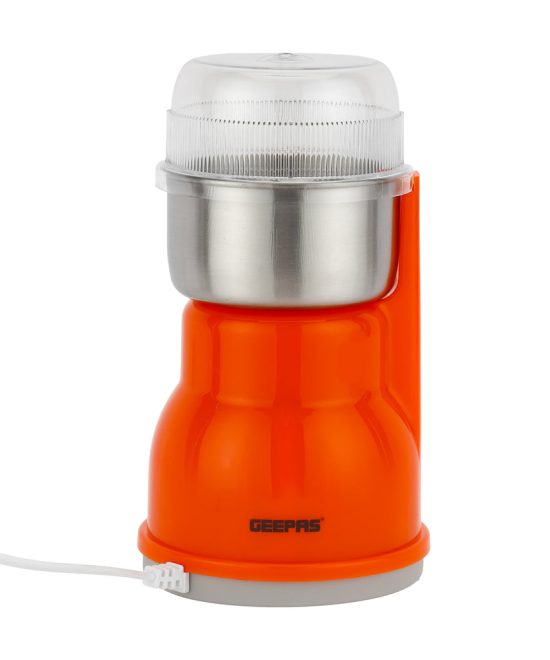 Geepas GCG5440 Coffee Grinder 300W | Stainless Steel Bowl & Blade | 150g Capacity | Safety lock mechanism | Compact and lightweight design | 2-Year Warranty