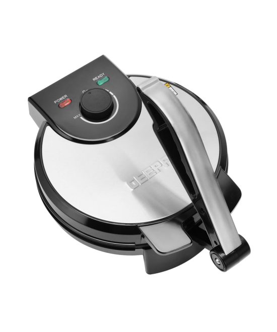 Geepas GCM6125 10 Inch Chapathi Maker | 1200W Roti Maker with Non-Stick Plates| Automatic Temperature Control | Overheat Protection | Easy to Clean | 2-Year Warranty