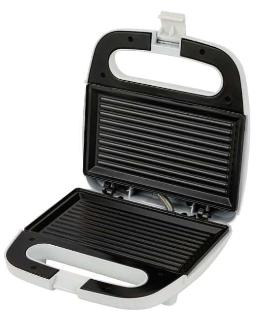Geepas GGT686 Grill Maker | 750W Compact Electric Sandwich & Snack Maker with Non-Stick Cooking Plates| Power & Ready Indicator Lights| Easy to Clean| 2 Years Warranty