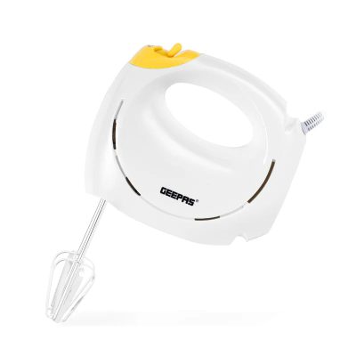 Geepas Hand Mixer GHM43012 | 150W Hand Mixer | 7 Speed Settings| Turbo Function| Stainless Steel Beaters| Lightweight Design| Easy to Use & Clean| 2 Years Warranty