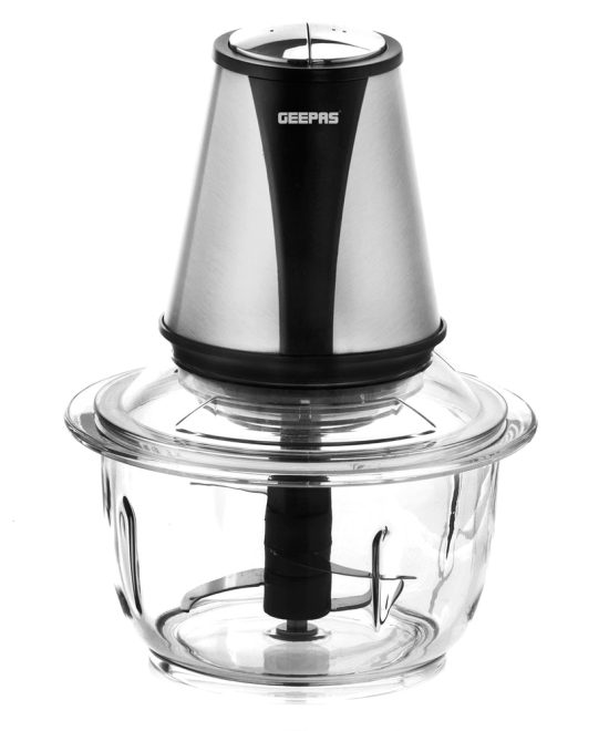 Geepas GMC42014 Multi Chopper | 400W Powerful Motor | 2-Speed Control | 1.2L Durable Glass Bowl | Stainless Steel Blades | Compact Food Processor | 2-Year Warranty