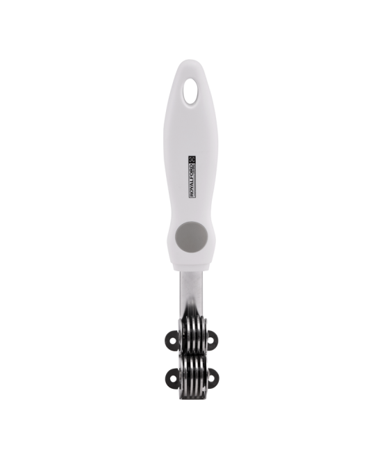 Royalford RF1651-KS Knife Sharpener| stainless steel dual wheels ensures quick & precise sharpening| ergonomic ABS+TPR handle, non-slip grip, durable & easy to use |