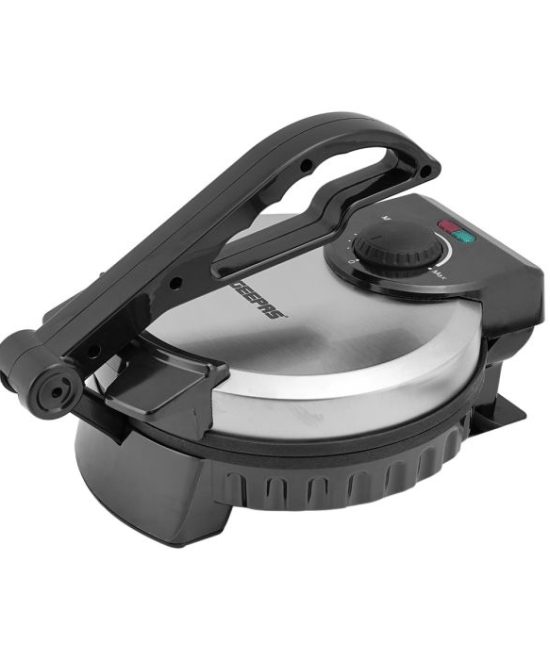 Geepas 8 Inch Chapathi Maker GCM5429 | 1000W | Non-Stick Plates, Adjustable Temperature Control, Safety Protection & Easy Cleaning for Quick, Soft & Round Chapathis