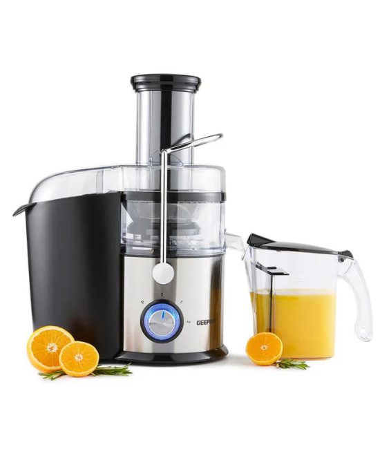 Geepas GJE46011 Powerful Juice Extractor | 1.2L Large Capacity Juicer | 800W | Stainless Steel Body| 2 Speed Control| Safety Locking Arm| Easy to Clean| 2 Year Warranty