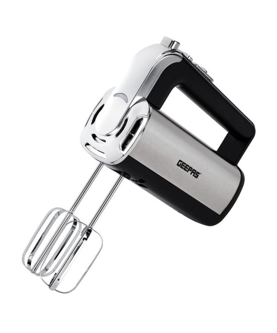 Geepas Hand Mixer GHM2001 | 400W Powerful Electric Hand Mixer| 5 Speed Control| Turbo Function| Stainless Steel Beaters| Lightweight Design| Easy to Use| 2 Years Warranty