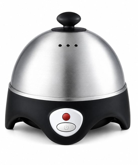Geepas GEB63032UK Electric Egg Boiler | 7 Egg Capacity | 360W Egg Cooker | End-of-cycle alert signals | Automatic overheat protection | Durable stainless-steel lid