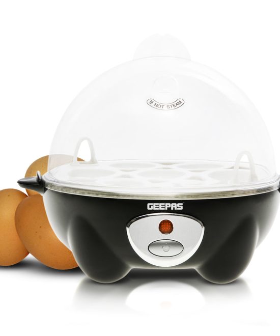 Geepas GEB63020UK Egg Boiler | 7 Egg Capacity Electric Egg Cooker with Automatic Shut-Off| Stainless Steel Heating Plate| Compact Design| Easy to Use & Quick Egg Cooking
