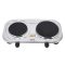 Geepas Stainless Steel Double Hot Plate GHP32024 |2500W Powerful Dual Solid Plates 155mm & 185mm| Adjustable Temperature Control| Auto Thermostat | Overheat Protection