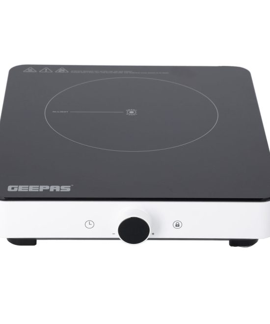 Geepas Infrared Cooker GIC33014 | 2000W Portable Electric Cooker|10 Power Levels| Knob & Touch Control| LED Display| 99-Min Timer| Durable Crystal Plate| 2 Year Warranty