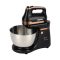 Geepas Stand Mixer GSM43033, 500W powerful motor with 4.5L stainless steel bowl, 5 speed + turbo, includes dough hook, beater & whisk, black & silver, 2-year warranty