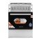 Geepas 60x60 Free Standing Oven | GCR6057 |4 Euro Pool Type Gas Burners | Auto Ignition| Multiple Power Levels| Grill & Rotisserie Function| Full Safety| 1 Year Warranty